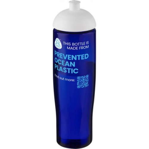 H2O Active® Eco Tempo 700 ml dome lid sport bottle - Blue body, white lid