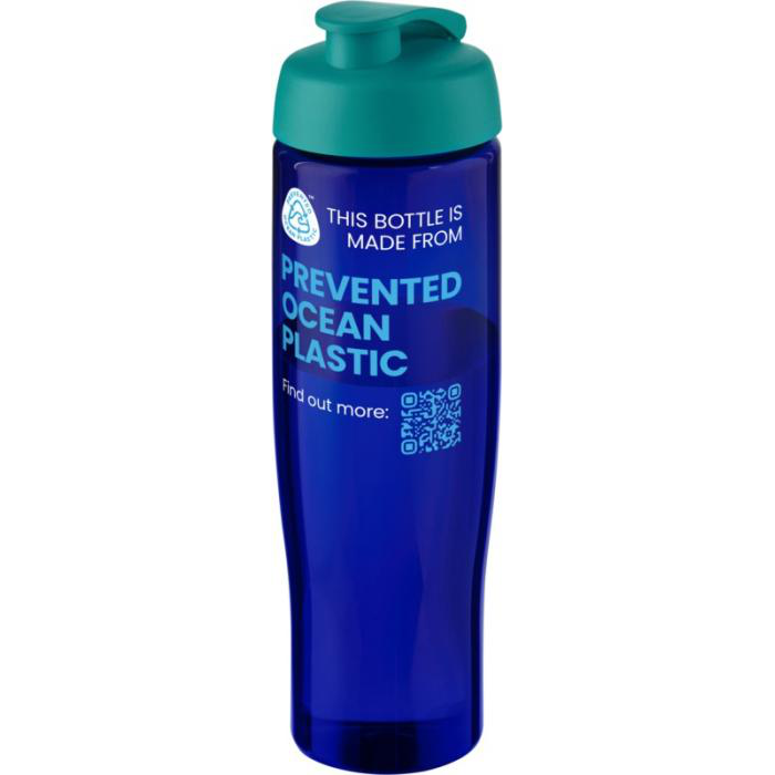 H2O Active® Eco Tempo 700 ml flip lid sport bottle - Blue - blue body