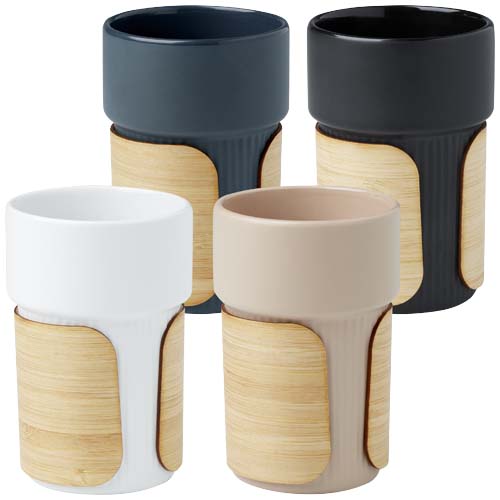 Fika 340 ml tumbler with bamboo sleeve