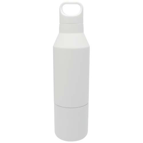 Odessy 600 ml RCS certified recycled stainless steel insulated bottle with 300 ml cup