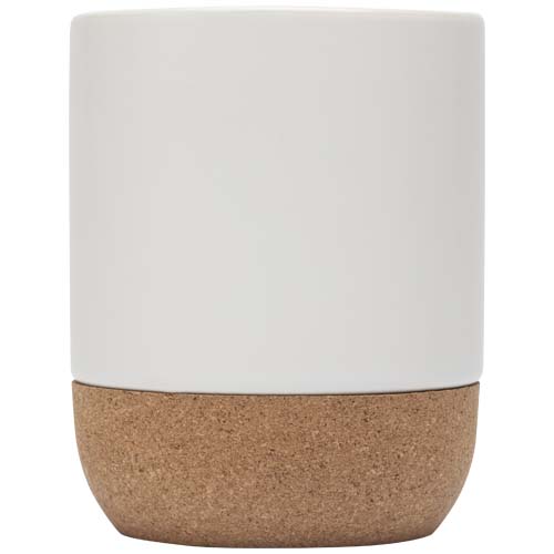 Billie 300 ml ceramic mug with cork details and matt finish