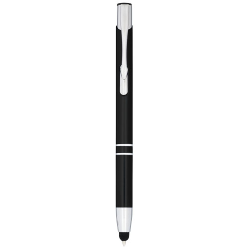Moneta anodized aluminium click stylus ballpoint pen (blue ink)