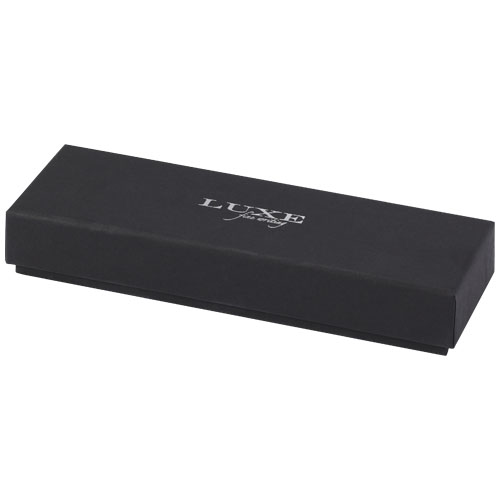 Lucetto recycled aluminium ballpoint and rollerball pen gift set (black ink)