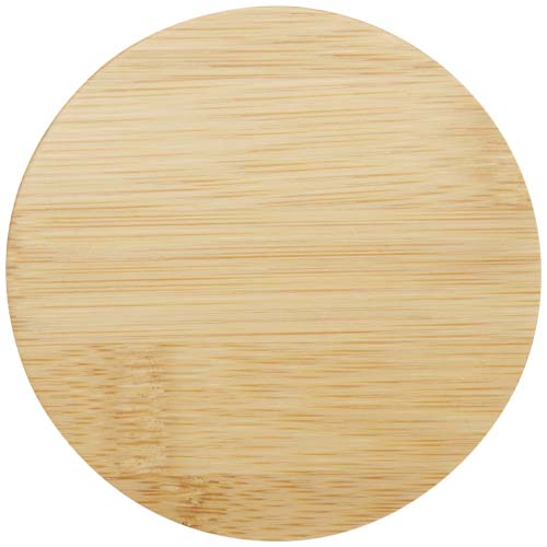 Leona 350 ml glass cup with bamboo lid