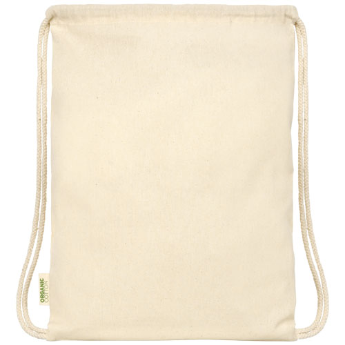 Orissa 100 g/m² organic cotton drawstring bag 5L