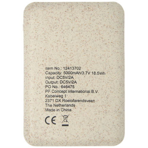 Asama 5000 mAh wheat straw power bank - Image 4