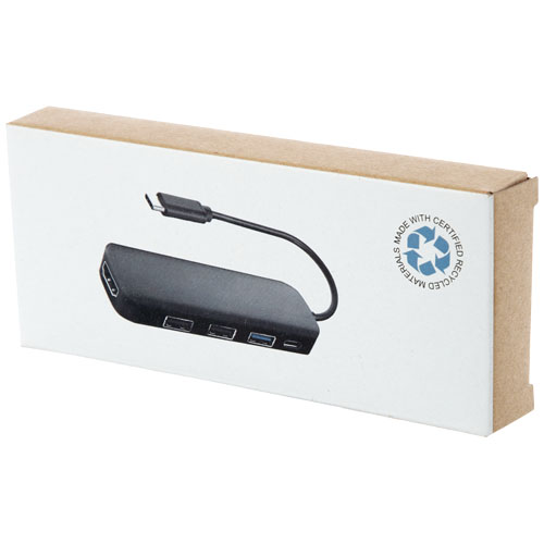 Loop RCS recycled plastic multimedia adapter USB 2.0-3.0 with HDMI port