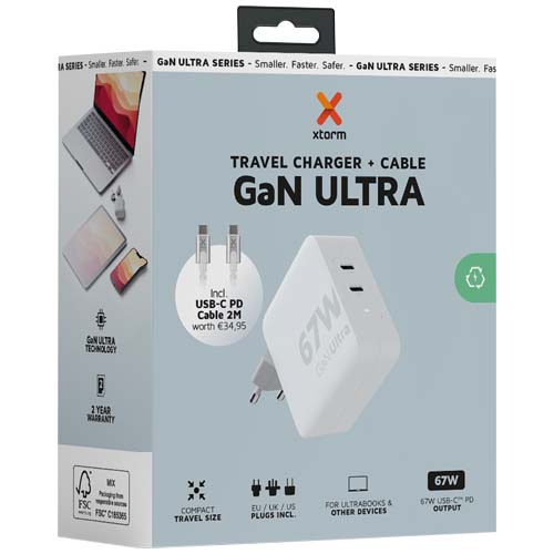 Xtorm XVC2067 GaN Ultra 67W travel charger with 100W USB-C PD cable