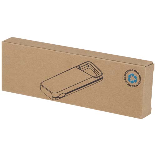 Alkes 5000 mAh 12W recycled plastic water resistant power bank with carabiner