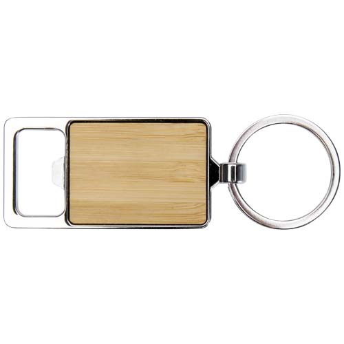 Snapper bamboo keychain with bottle opener