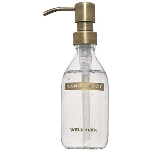 Wellmark Discovery 250 ml hand soap dispenser and 150 g scented candle set