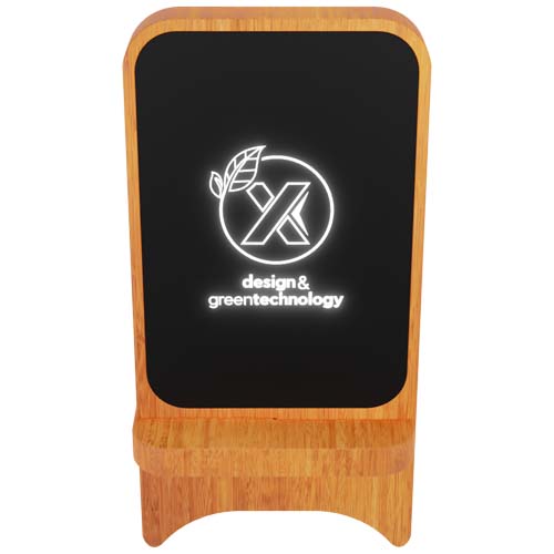 SCX.design W16 15W light-up wireless wooden stand