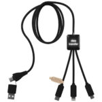 SCX.design C45 5-in-1 rPET charging cable with data transfer