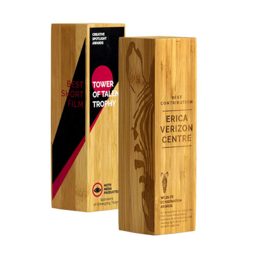 P113 Solid Moso Bamboo Column Award - Engraved