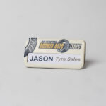 P078 Recycled Rectangular Windowed Badge