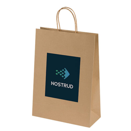 P074 Ashdown Medium Kraft Paper Gift Bag - Full Colour