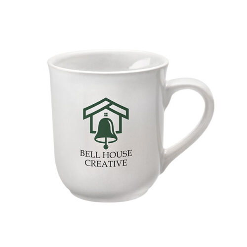 P094 Bell Earthenware Mug - White