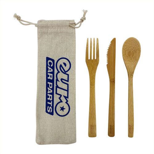 P042 Bamboo Cutlery Set