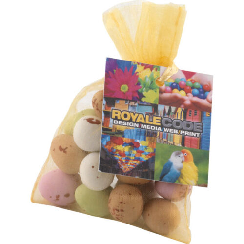 P086 Organza Bag with Mini Eggs - Large