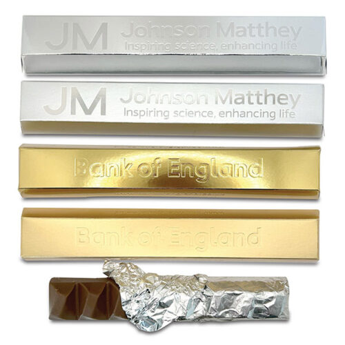 P087 Boxed Embossed Bullion Chocolate Bar