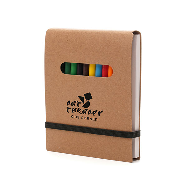 P135 2 in 1 Colouring Pad Pencils - Full Colour