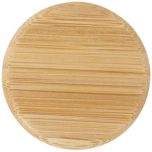 Lume 500 ml matte soda lime glass bottle with bamboo lid - Image 8