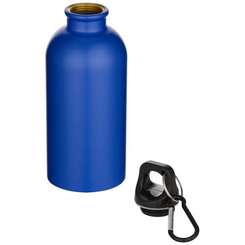 Oregon 400 ml matte RCS recycled single wall stainless steel water bottle with carabiner - Image 6