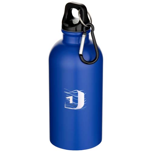 Oregon 400 ml matte RCS recycled single wall stainless steel water bottle with carabiner - Image 4