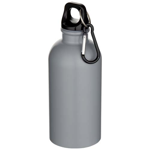 Oregon 400 ml matte RCS recycled single wall stainless steel water bottle with carabiner - Image 7