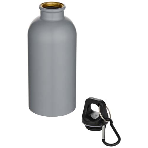 Oregon 400 ml matte RCS recycled single wall stainless steel water bottle with carabiner - Image 10