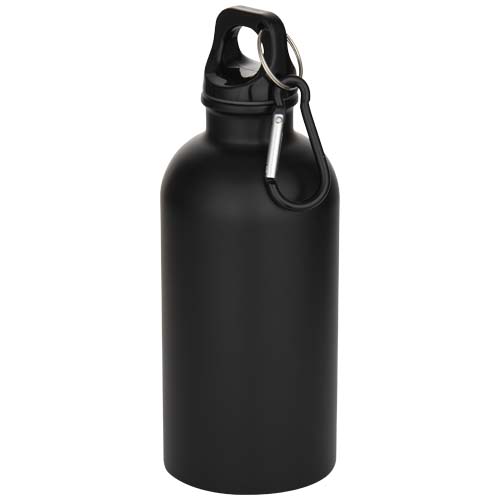 Oregon 400 ml matte RCS recycled single wall stainless steel water bottle with carabiner - Image 11