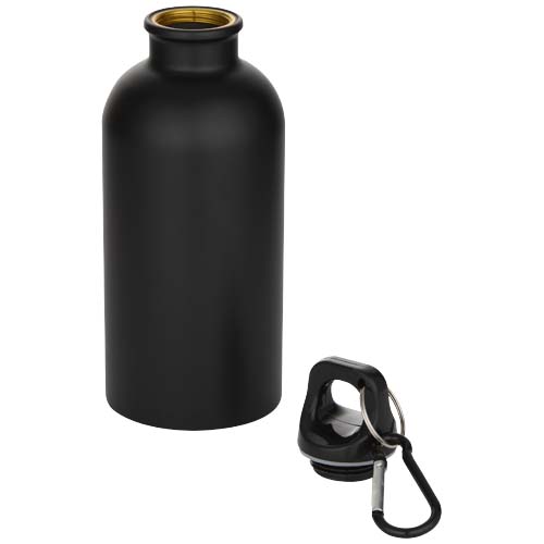 Oregon 400 ml matte RCS recycled single wall stainless steel water bottle with carabiner - Image 14