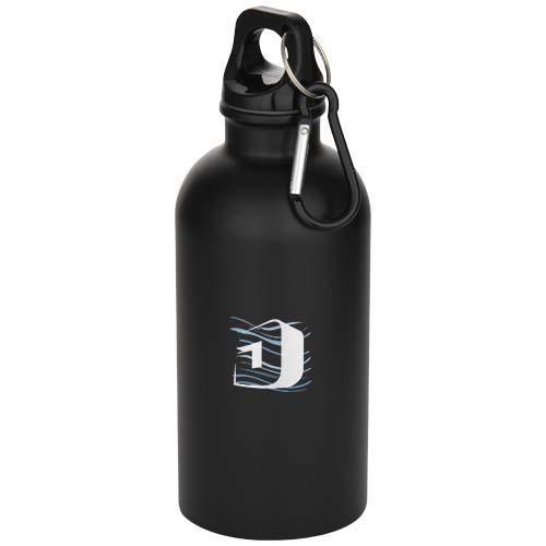 Oregon 400 ml matte RCS recycled single wall stainless steel water bottle with carabiner - Image 12