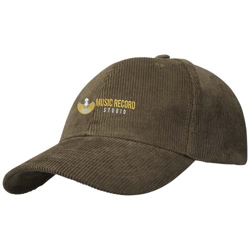 Hutton 6 panel 280 g/m² recycled corduroy cap - Image 8