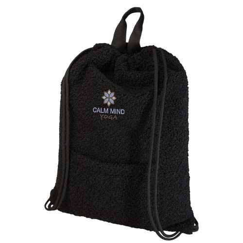 Bear GRS recycled sherpa drawstring backpack 9L - Image 6