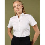 Q166 Kustom Kit Short Sleeve Premium Oxford Shirt - Women's