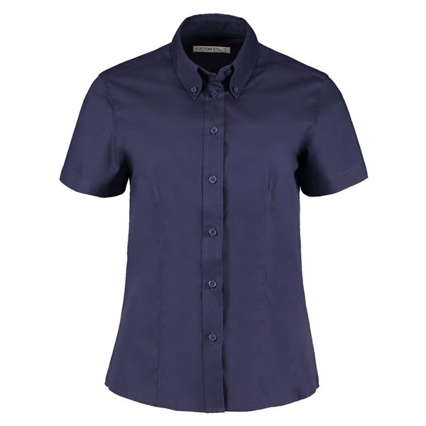 Q166 Kustom Kit Short Sleeve Premium Oxford Shirt - Women's - Image 4