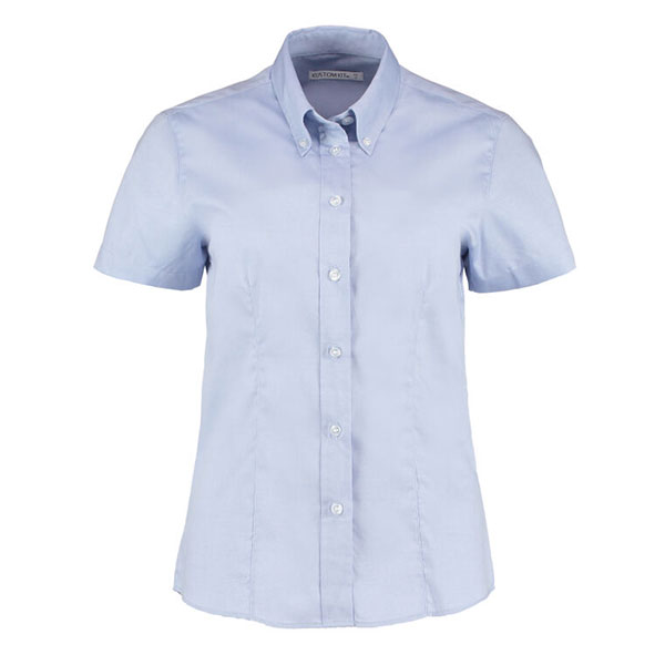 Q166 Kustom Kit Short Sleeve Premium Oxford Shirt - Women's - Image 3