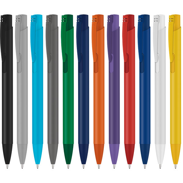 Q129 Mood Colour GRS Recycled Soft Feel Ballpen - Engraved - Image 2