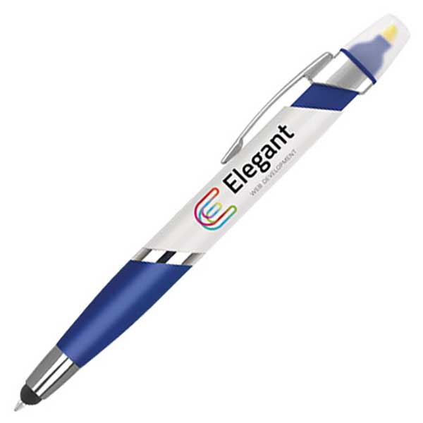 Q117 Spectrum Hi Max GRS Recycled Highlighter Ballpen - Full Colour