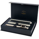 Q100 Parker IM Achromatic Duo Pen Set - Full Colour