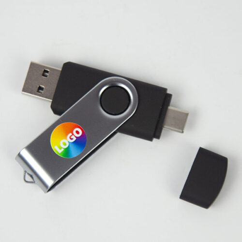 Q017 Dual Twister 8GB USB Flash Drive - Full Colour